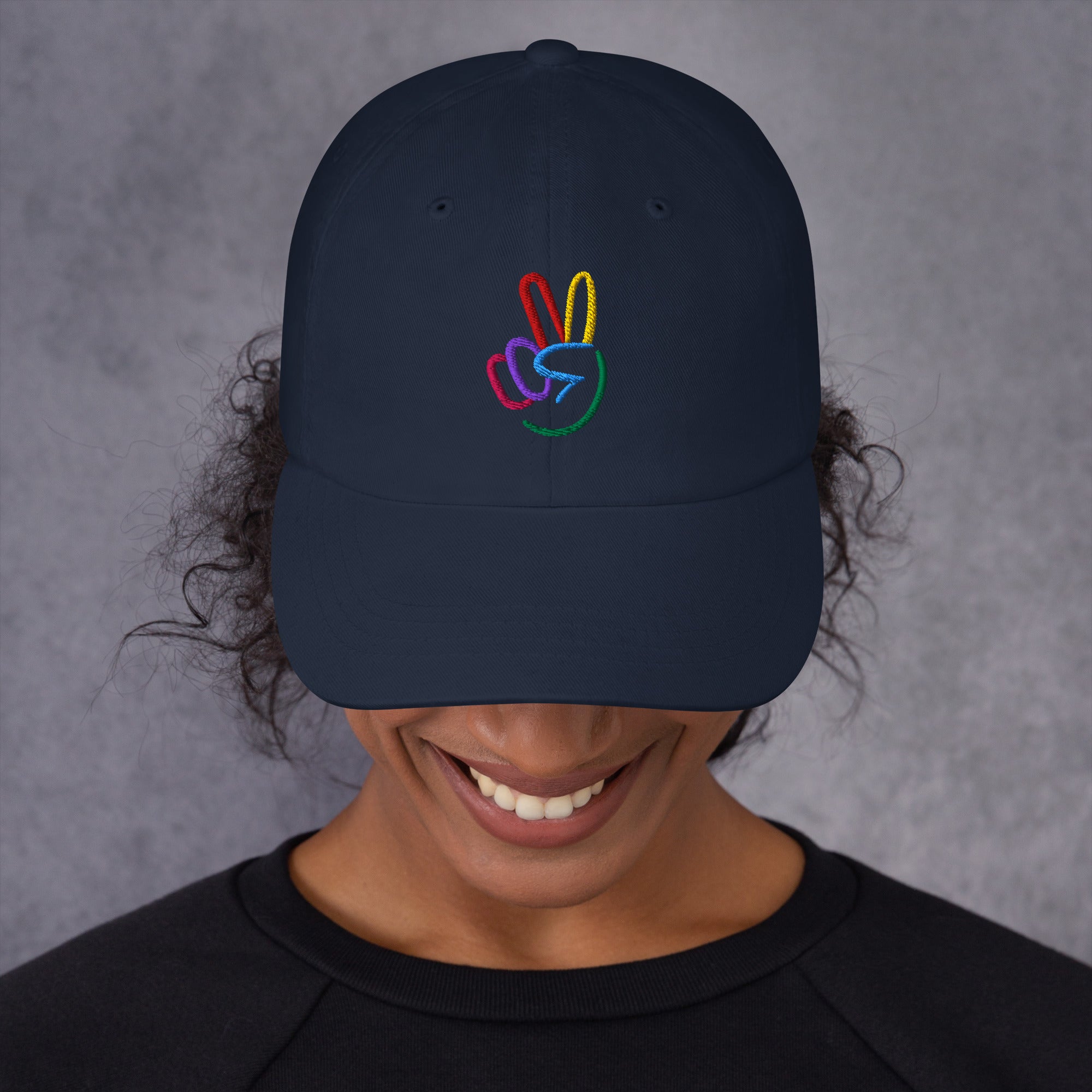 Peace Sign Embroidered Unisex Dad Hat - The Kindness Cause