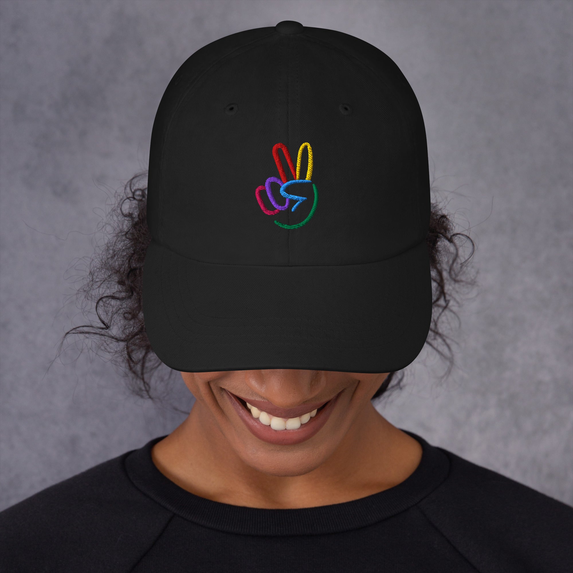 Peace Sign Embroidered Unisex Dad Hat - The Kindness Cause