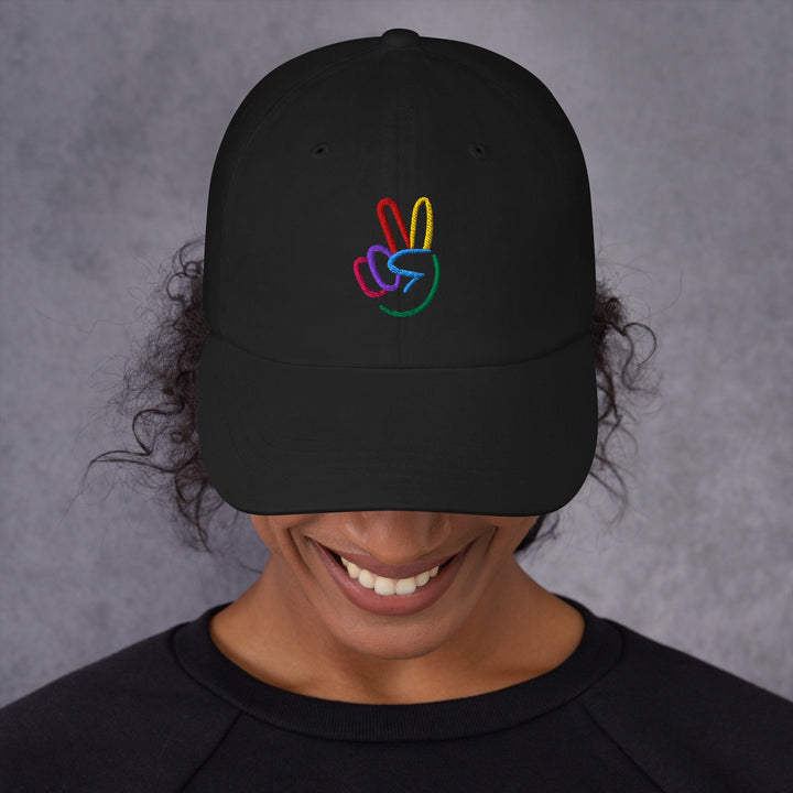 Peace Sign Embroidered Unisex Dad Hat - The Kindness Cause