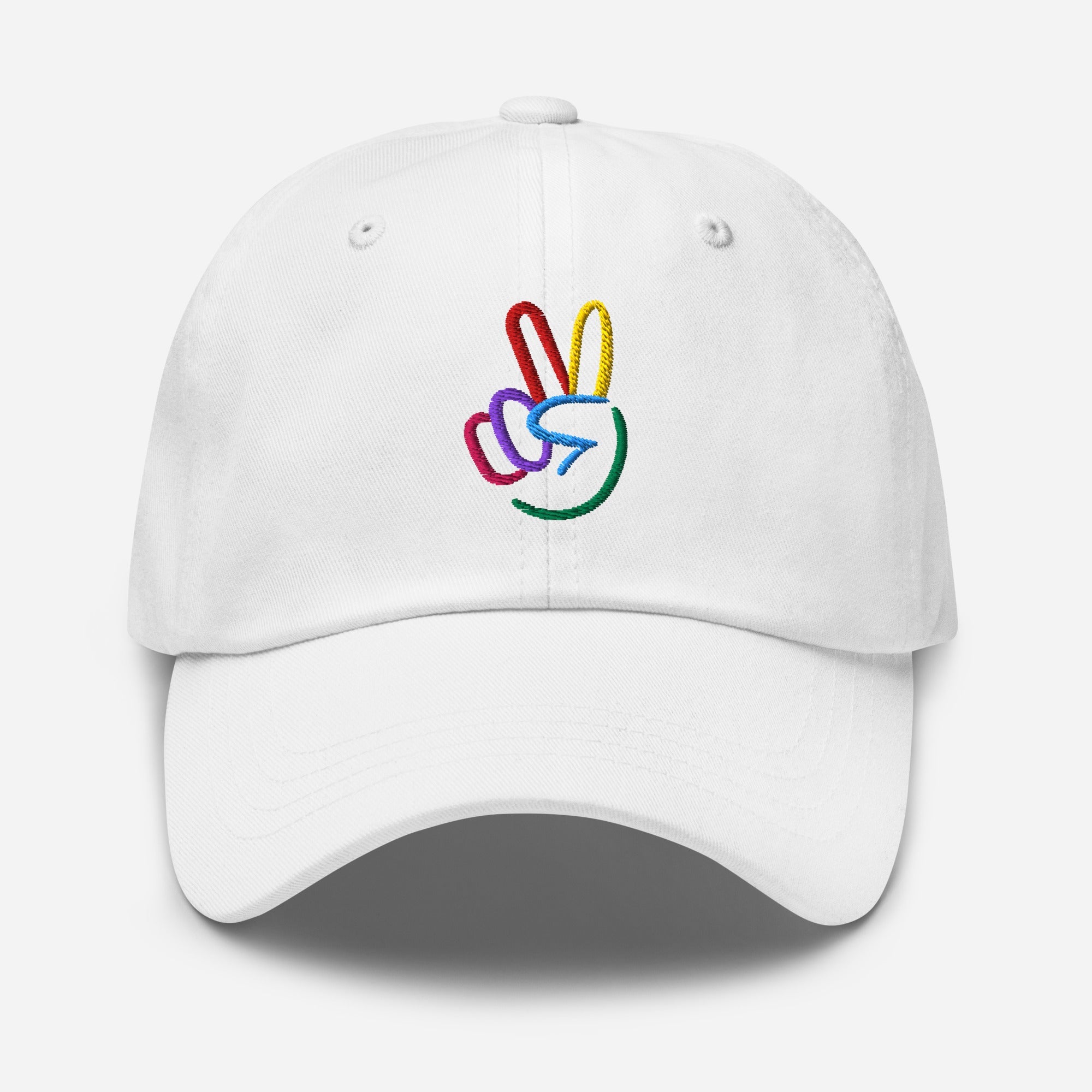 Peace Sign Embroidered Unisex Dad Hat - The Kindness Cause