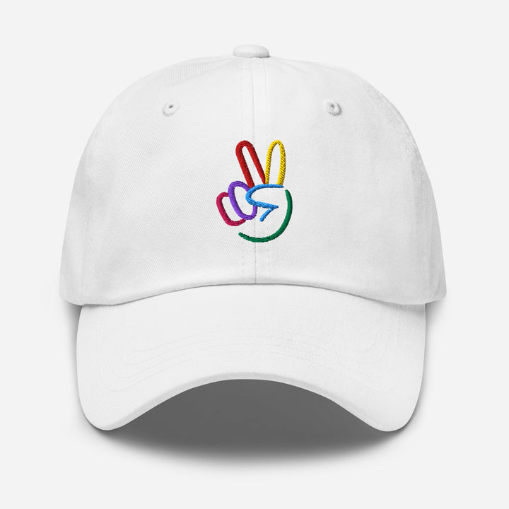 Peace Sign Embroidered Unisex Dad Hat - The Kindness Cause