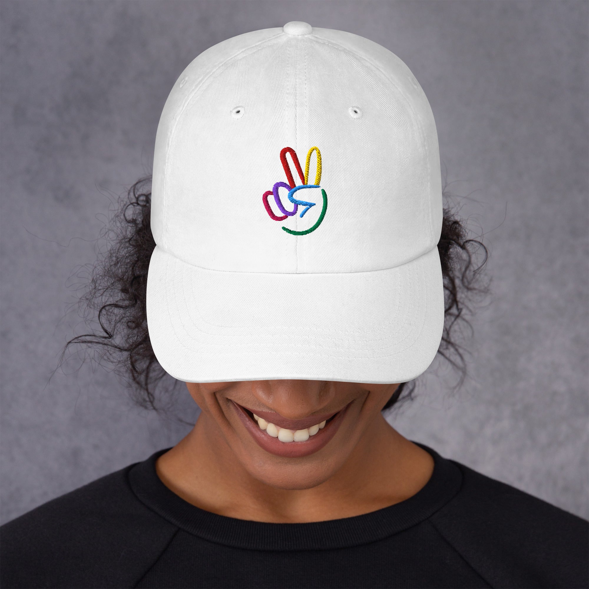 Peace Sign Embroidered Unisex Dad Hat - The Kindness Cause