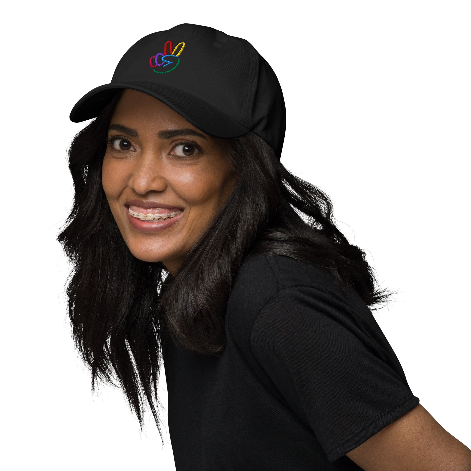 Peace Sign Embroidered Unisex Dad Hat - The Kindness Cause