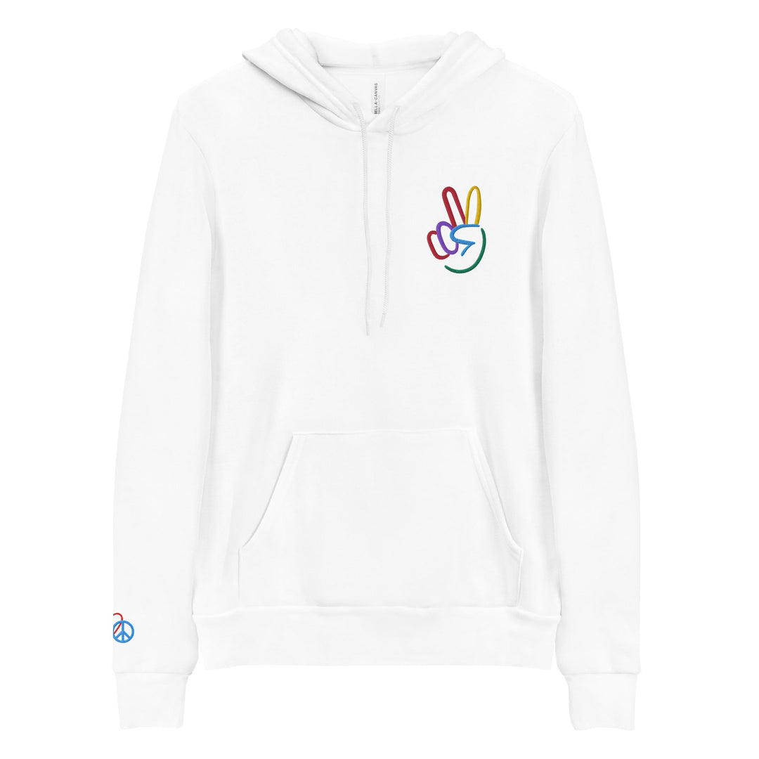 Peace Sign Embroidered Unisex Hoodie - The Kindness Cause