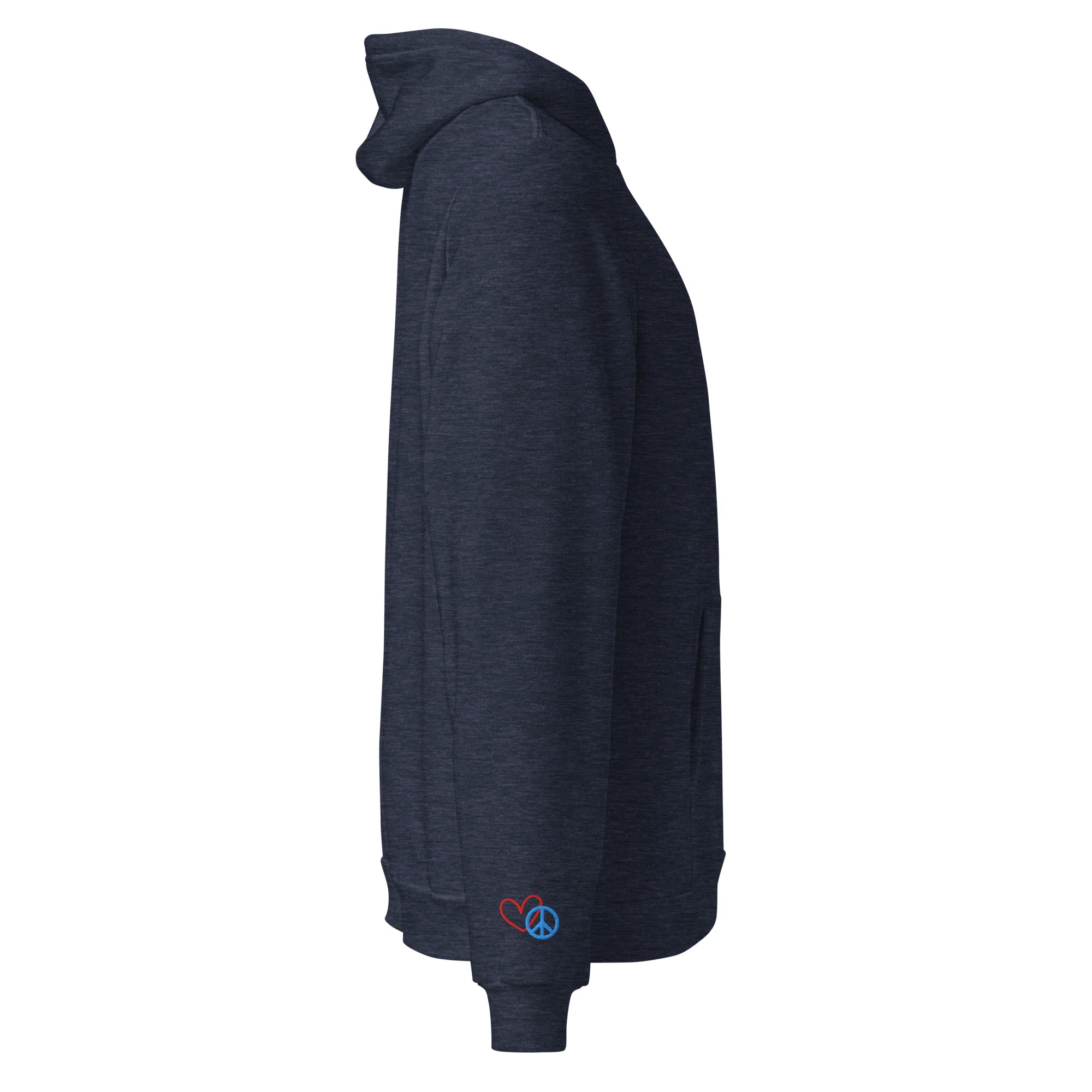 Peace Sign Embroidered Unisex Hoodie - The Kindness Cause