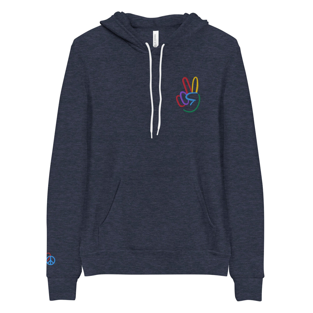 Peace Sign Embroidered Unisex Hoodie - The Kindness Cause