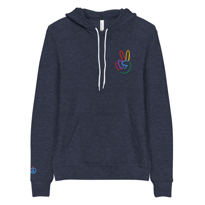 Peace Sign Embroidered Unisex Hoodie - The Kindness Cause