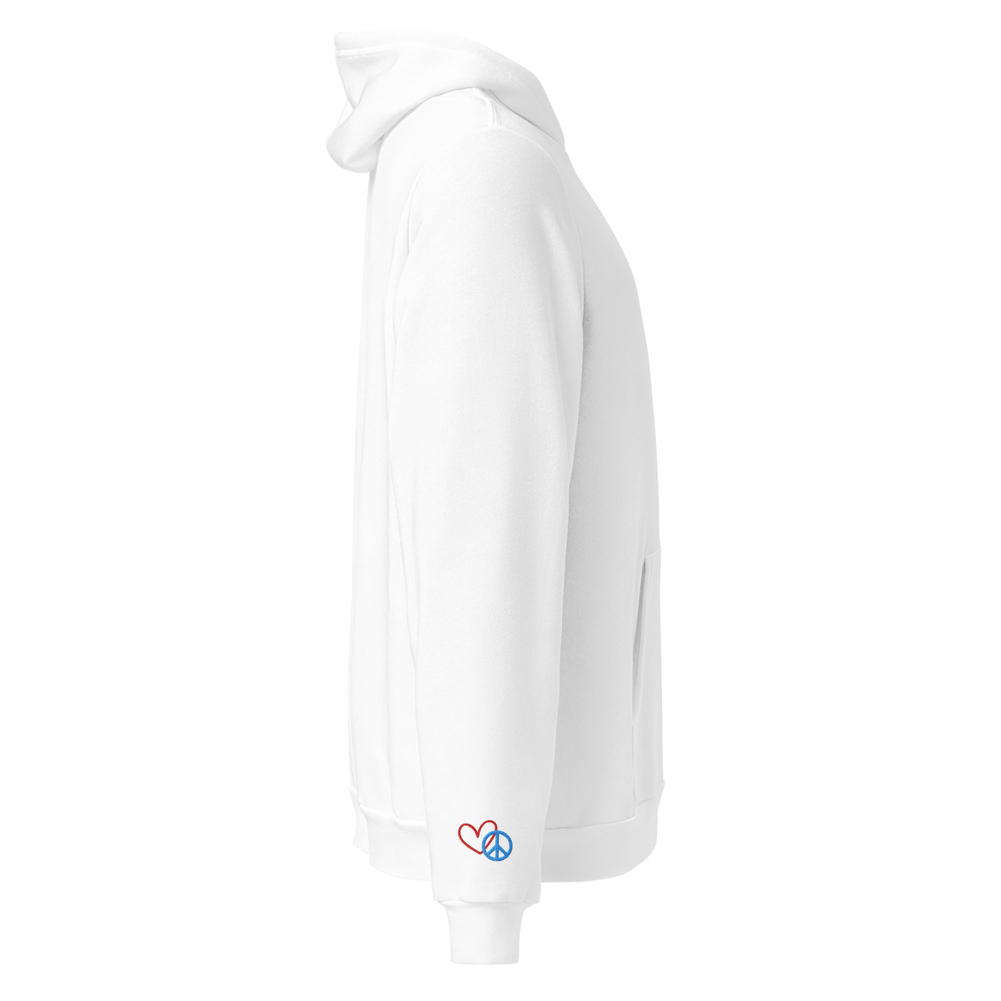 Peace Sign Embroidered Unisex Hoodie - The Kindness Cause