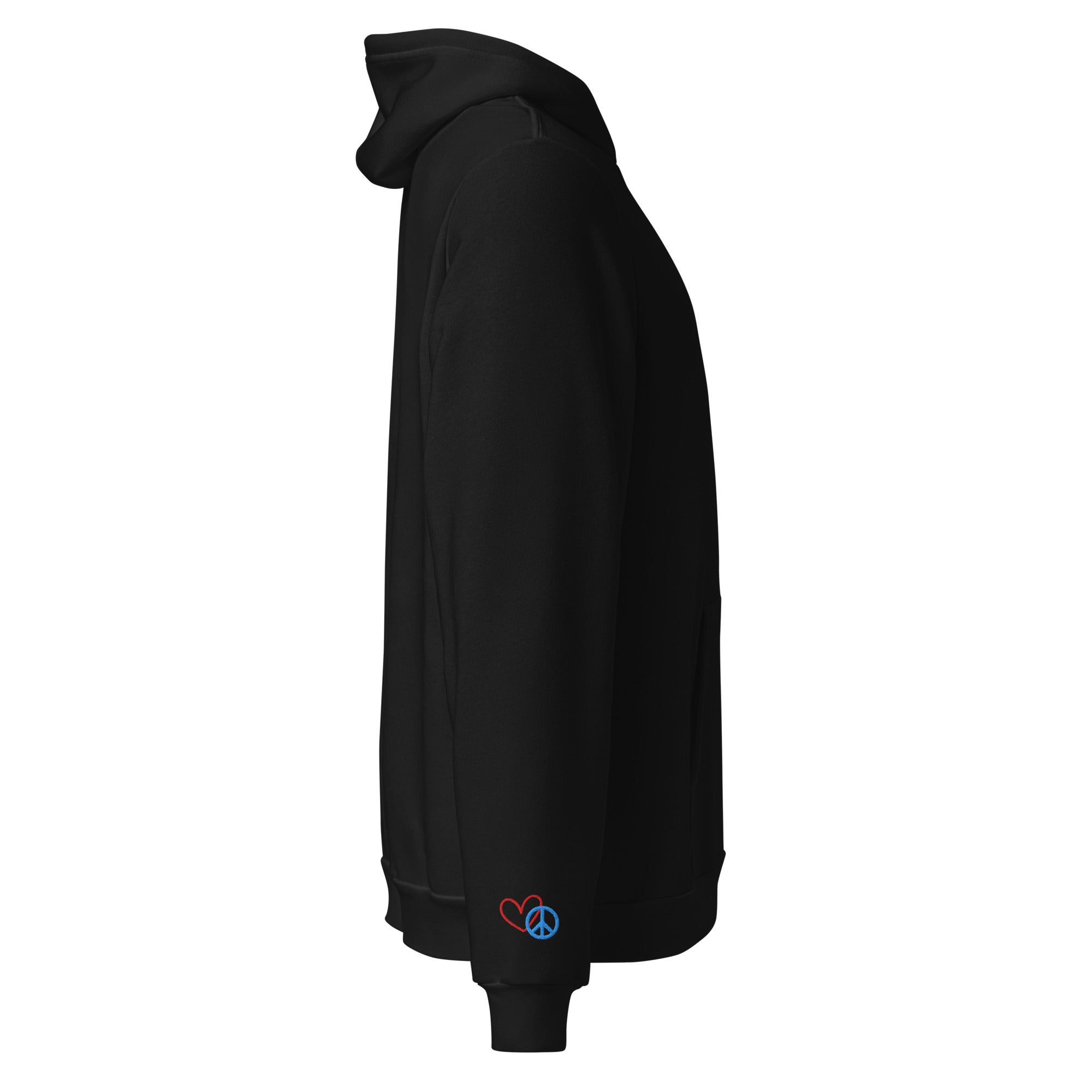 Peace Sign Embroidered Unisex Hoodie - The Kindness Cause
