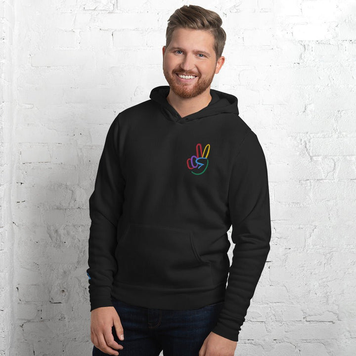 Peace Sign Embroidered Unisex Hoodie - The Kindness Cause