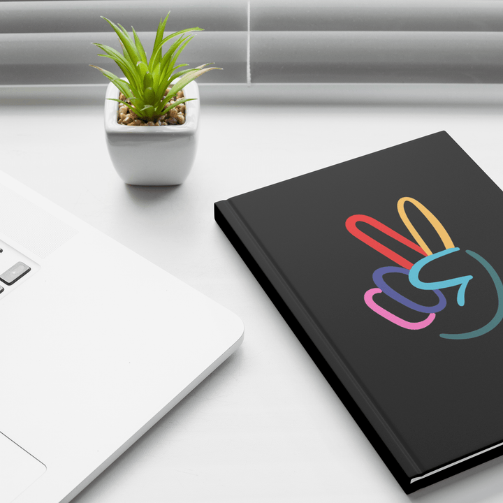 Peace Sign Hardcover Notebook - The Kindness Cause