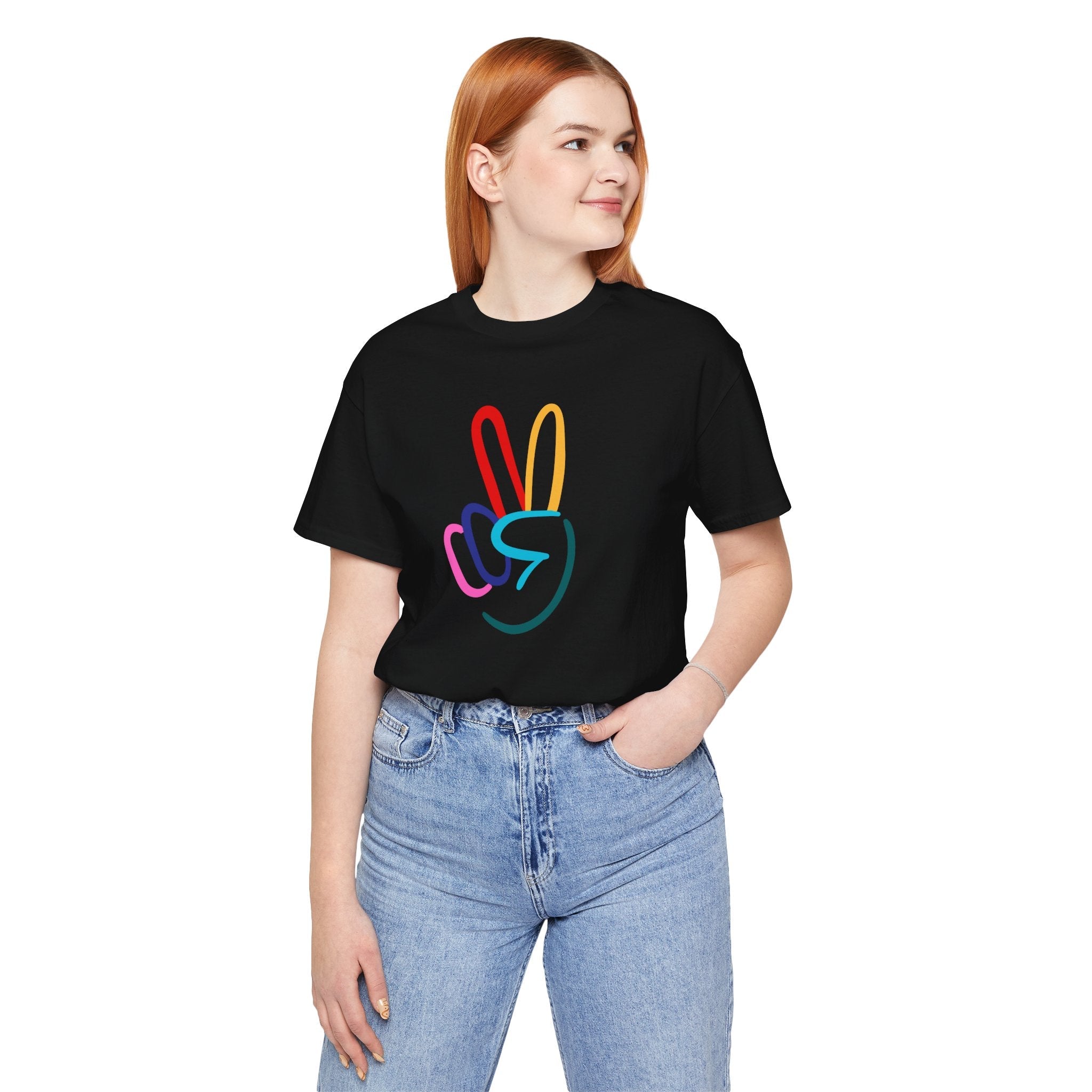 Peace Sign Unisex Jersey Short Sleeve Tee - The Kindness Cause