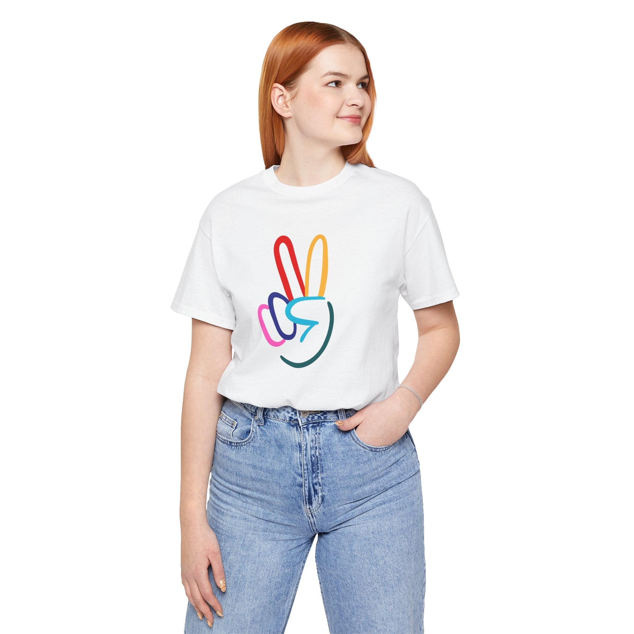 Peace Sign Unisex Jersey Short Sleeve Tee - The Kindness Cause