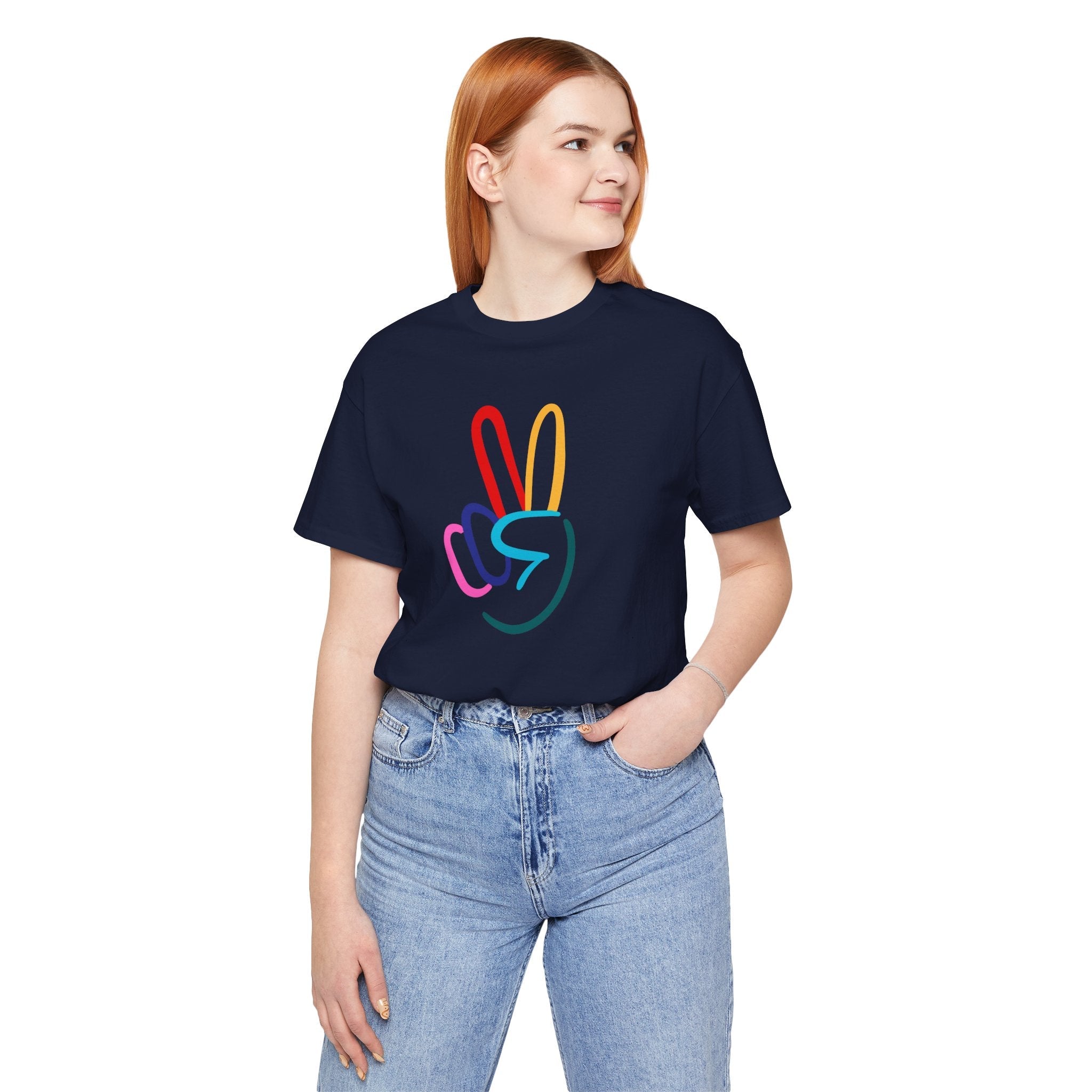 Peace Sign Unisex Jersey Short Sleeve Tee - The Kindness Cause