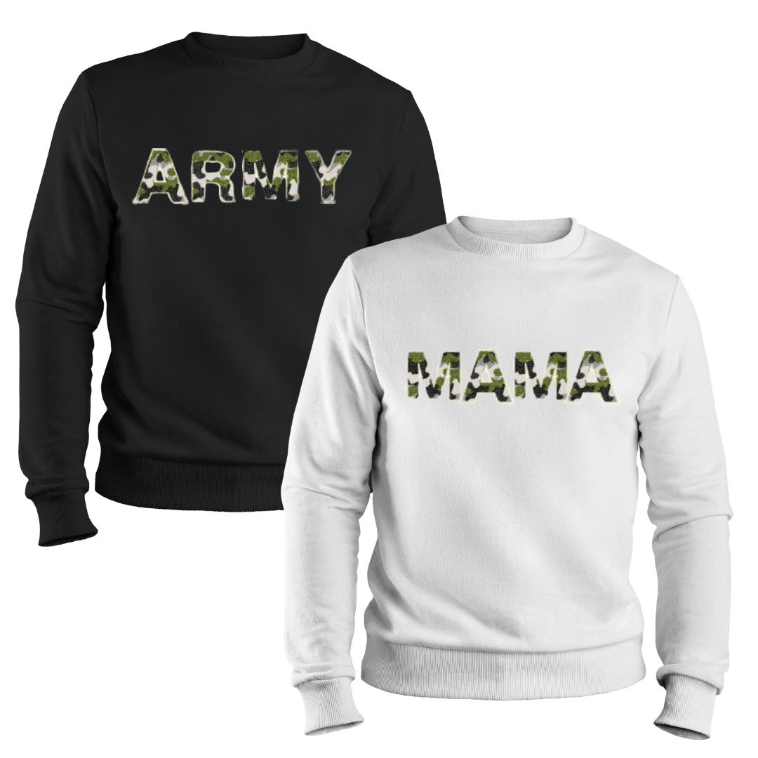 Personalized Camo Embroidered Sweatshirt - The Kindness Cause