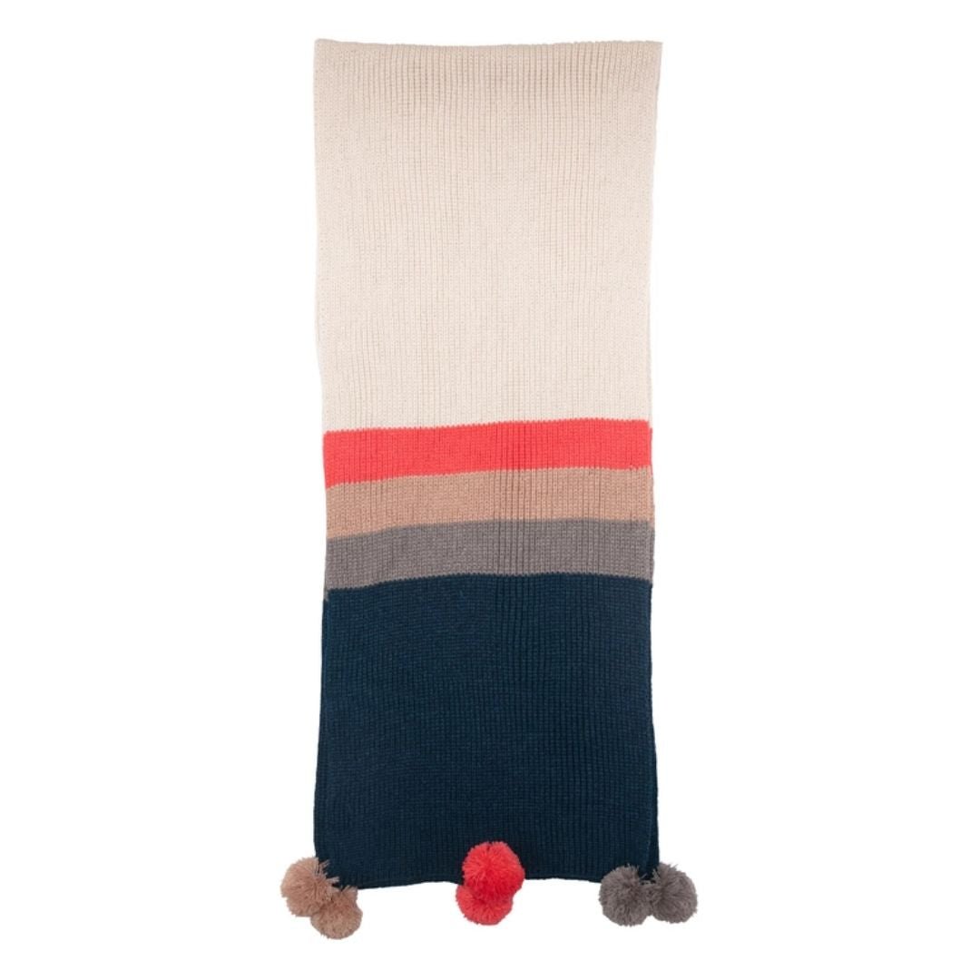 Piccadilly Stripe Pom Pom Scarves - The Kindness Cause