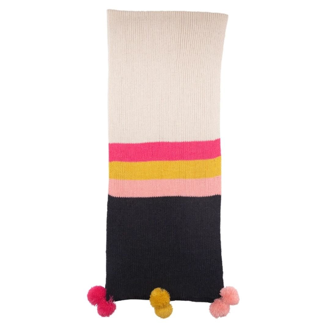 Piccadilly Stripe Pom Pom Scarves - The Kindness Cause