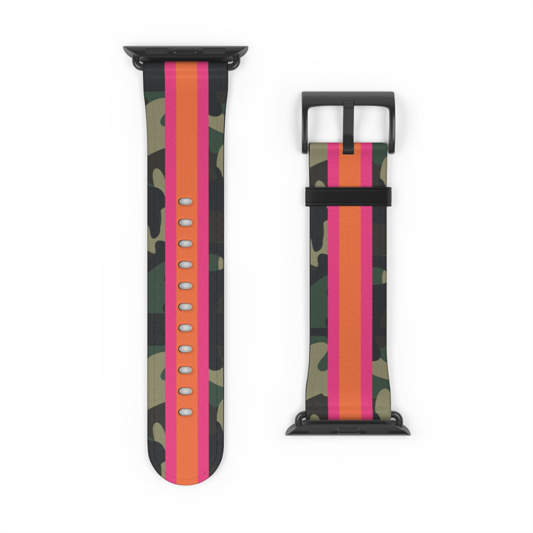 Pink &amp; Orange Camo Apple Watch Band - The Kindness Cause