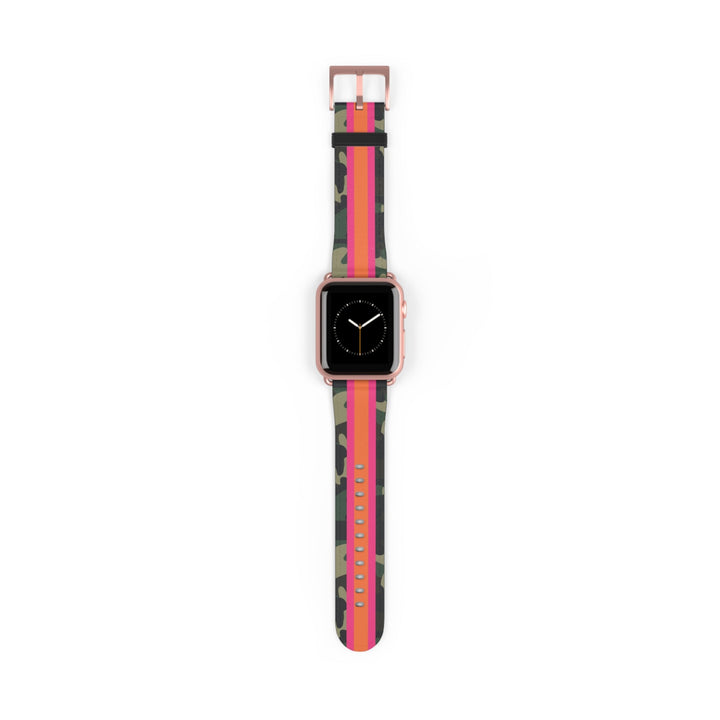 Pink &amp; Orange Camo Apple Watch Band - The Kindness Cause