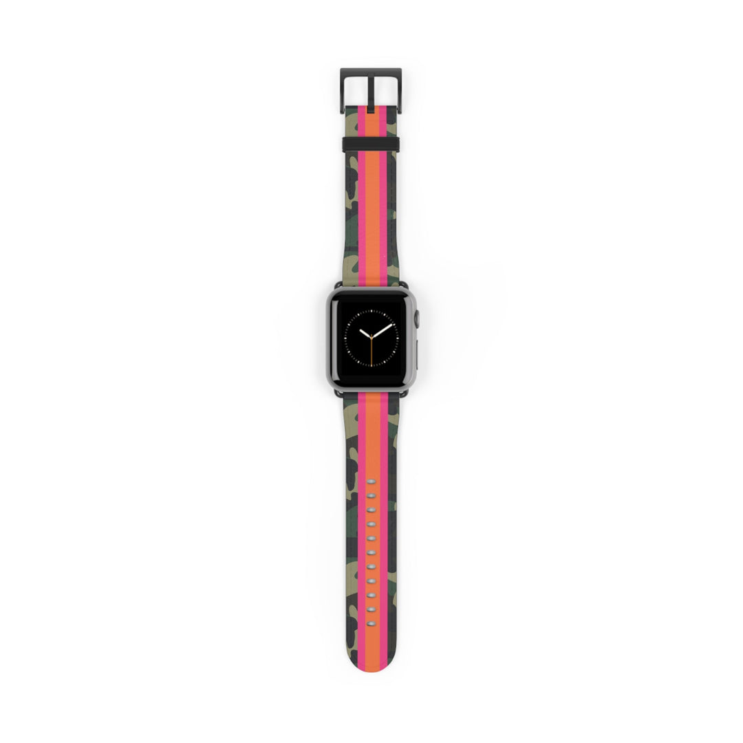 Pink &amp; Orange Camo Apple Watch Band - The Kindness Cause
