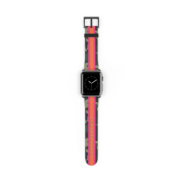 Pink &amp; Orange Camo Apple Watch Band - The Kindness Cause