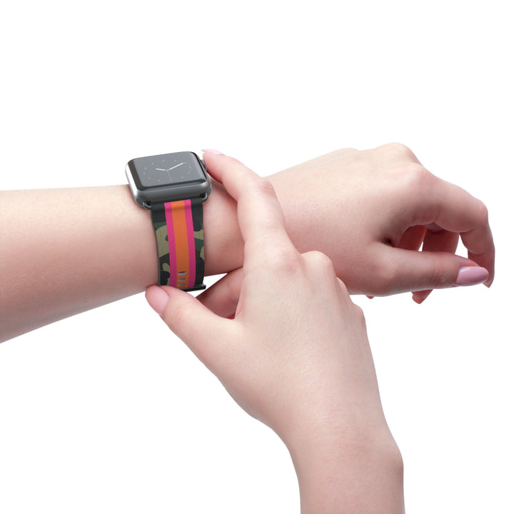Pink &amp; Orange Camo Apple Watch Band - The Kindness Cause