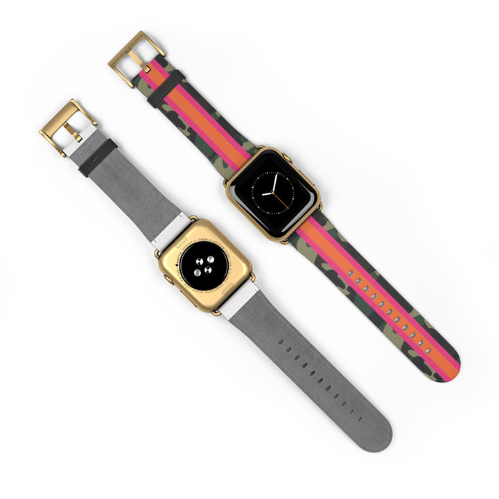 Pink &amp; Orange Camo Apple Watch Band - The Kindness Cause