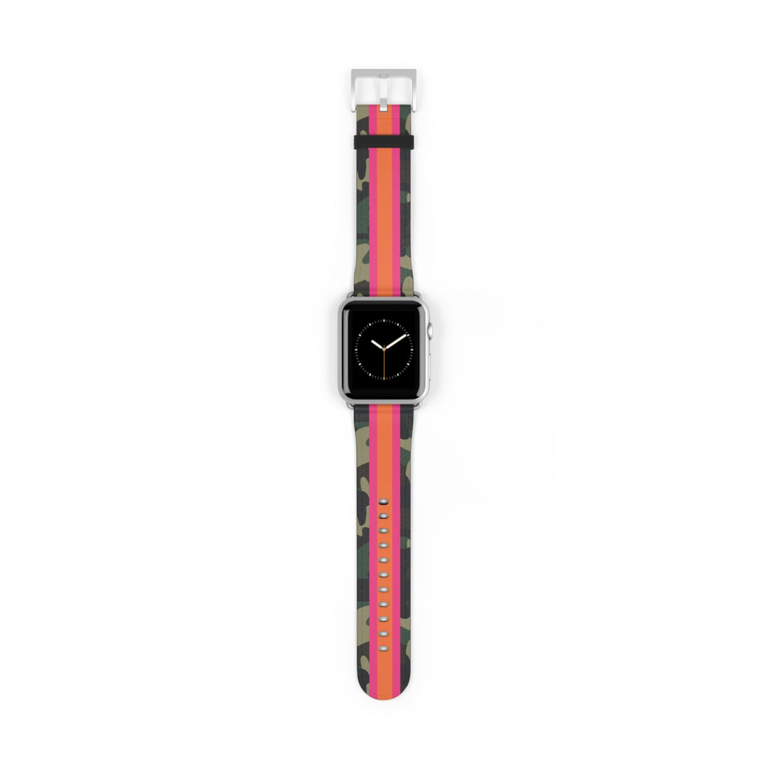 Pink &amp; Orange Camo Apple Watch Band - The Kindness Cause