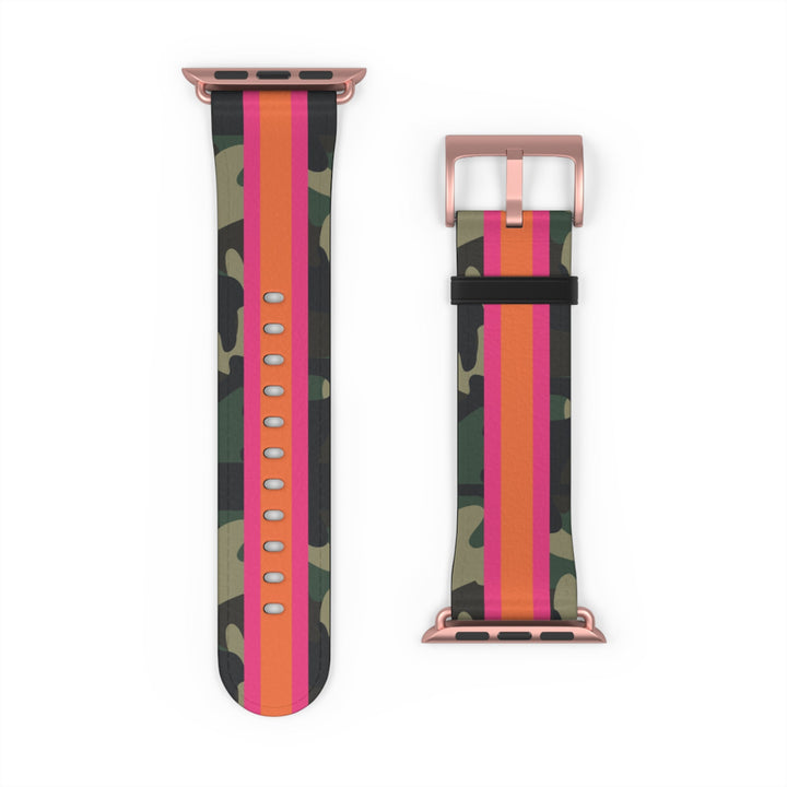 Pink &amp; Orange Camo Apple Watch Band - The Kindness Cause