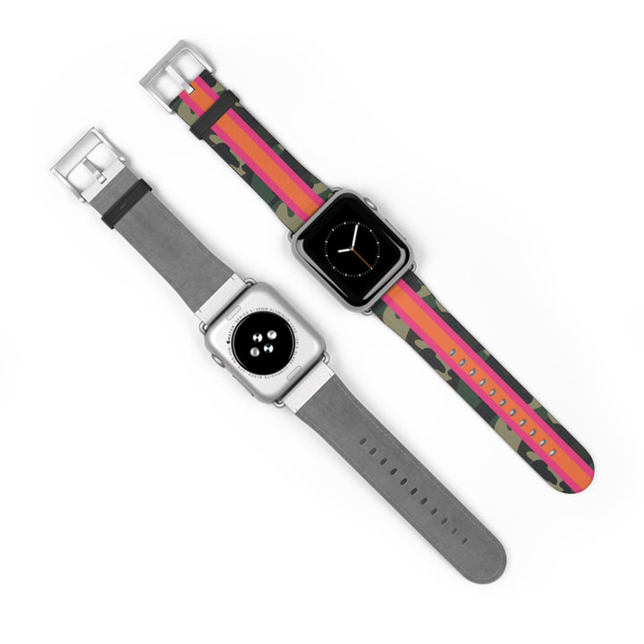 Pink &amp; Orange Camo Apple Watch Band - The Kindness Cause