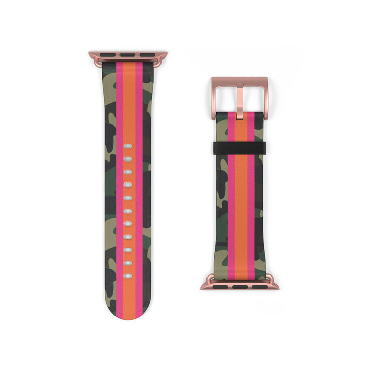 Pink &amp; Orange Camo Apple Watch Band - The Kindness Cause