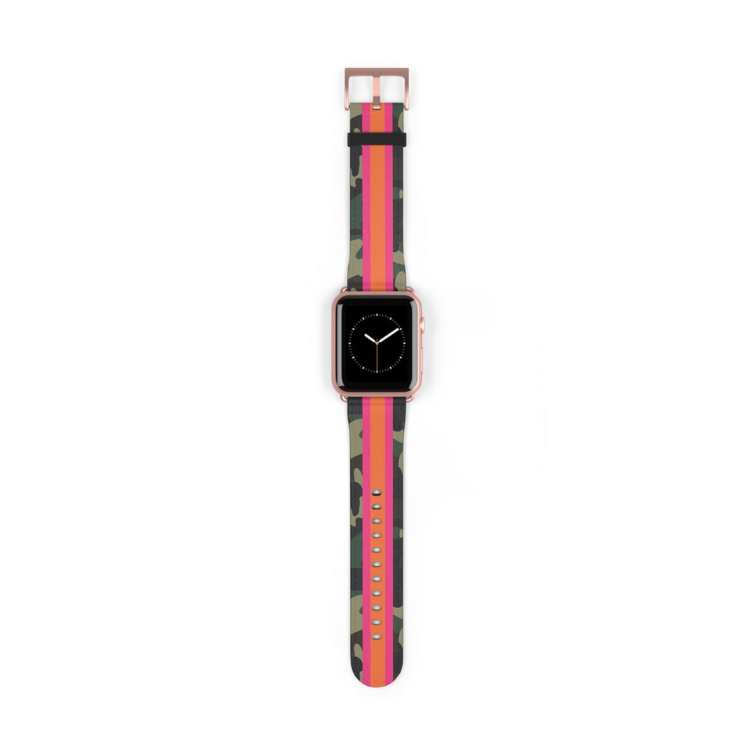 Pink &amp; Orange Camo Apple Watch Band - The Kindness Cause