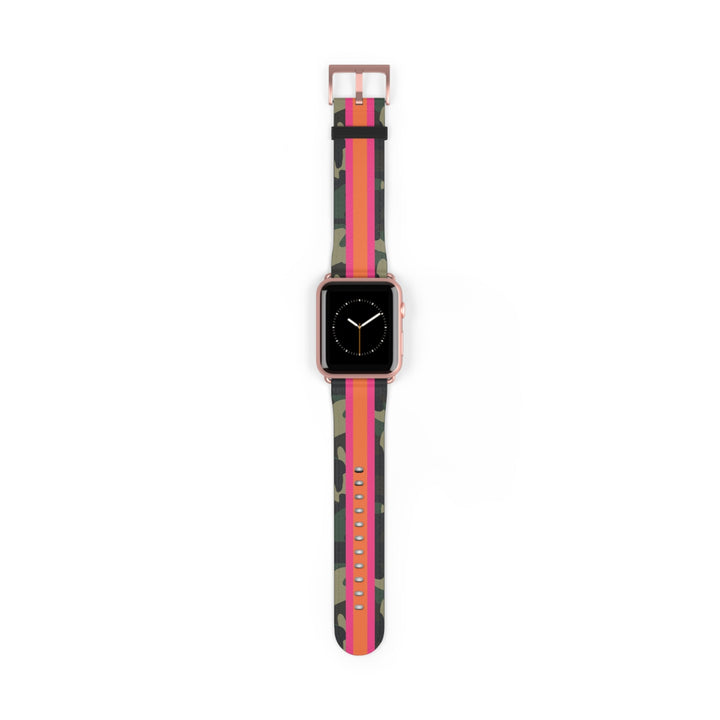 Pink &amp; Orange Camo Apple Watch Band - The Kindness Cause