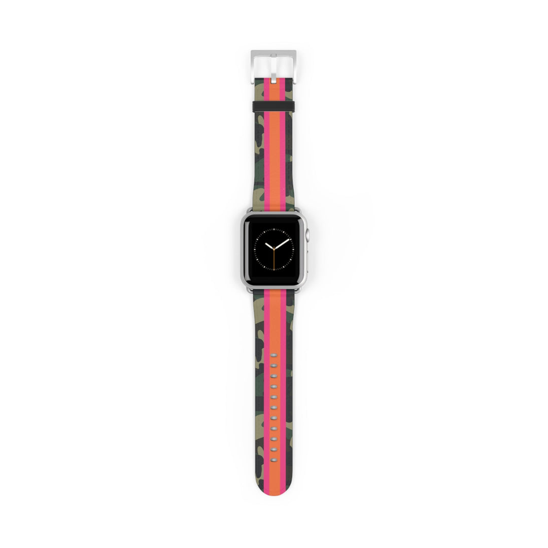 Pink &amp; Orange Camo Apple Watch Band - The Kindness Cause