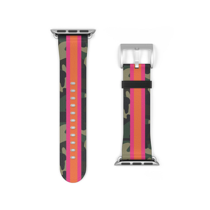 Pink &amp; Orange Camo Apple Watch Band - The Kindness Cause