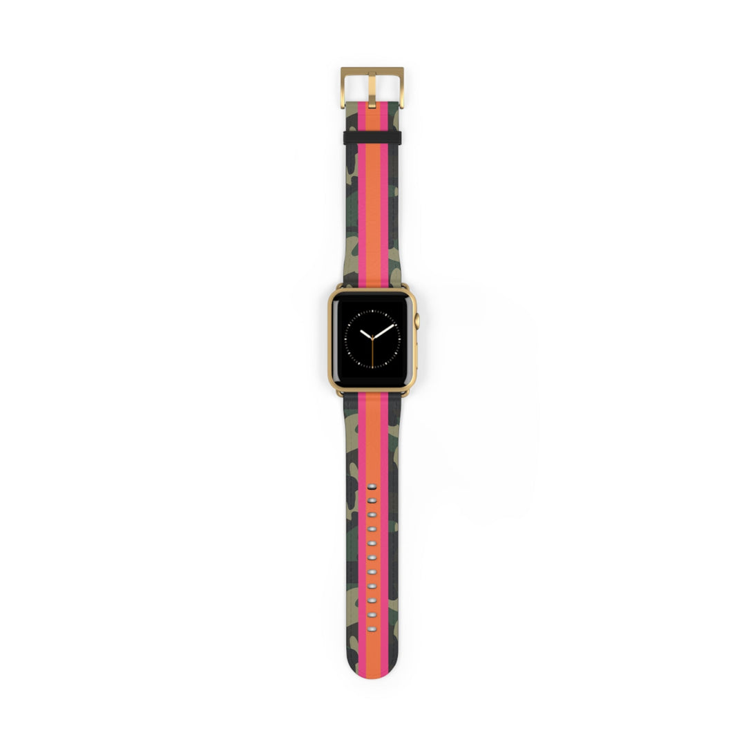 Pink &amp; Orange Camo Apple Watch Band - The Kindness Cause