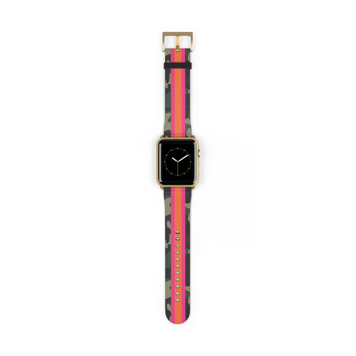 Pink &amp; Orange Camo Apple Watch Band - The Kindness Cause