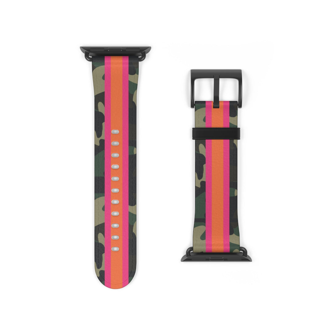 Pink &amp; Orange Camo Apple Watch Band - The Kindness Cause