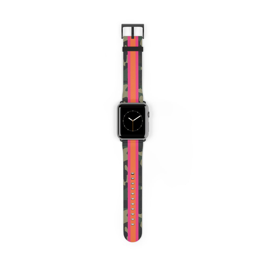 Pink &amp; Orange Camo Apple Watch Band - The Kindness Cause