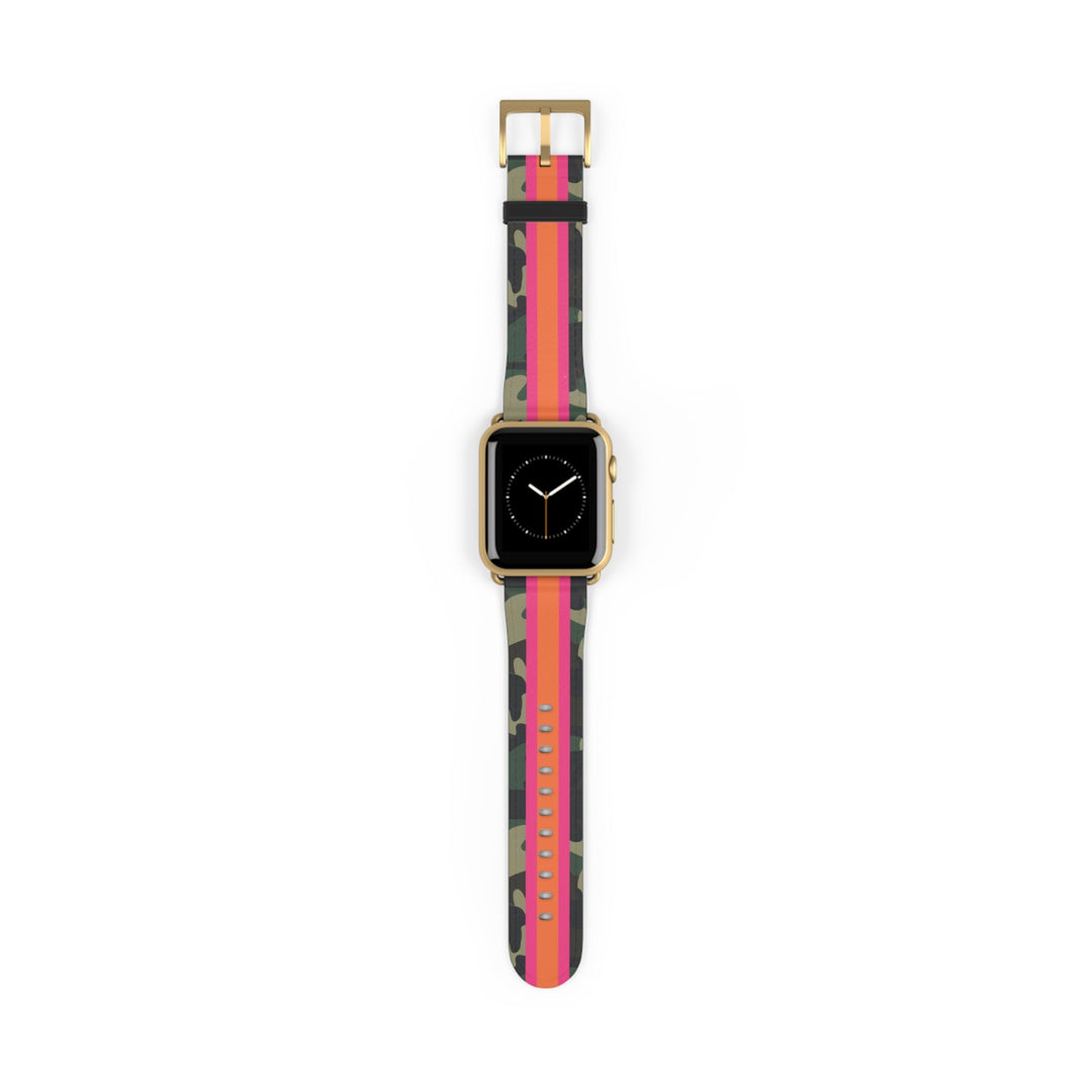 Pink &amp; Orange Camo Apple Watch Band - The Kindness Cause