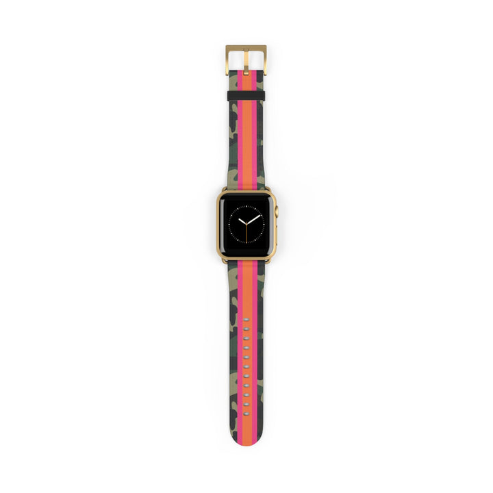 Pink &amp; Orange Camo Apple Watch Band - The Kindness Cause