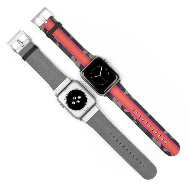 Pink &amp; Orange Camo Apple Watch Band - The Kindness Cause