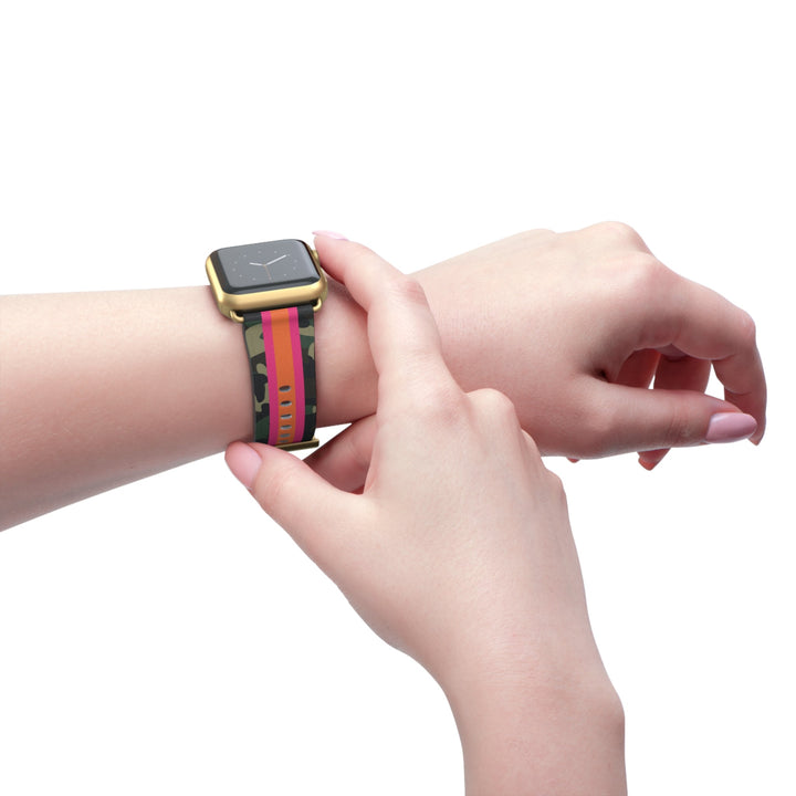 Pink &amp; Orange Camo Apple Watch Band - The Kindness Cause
