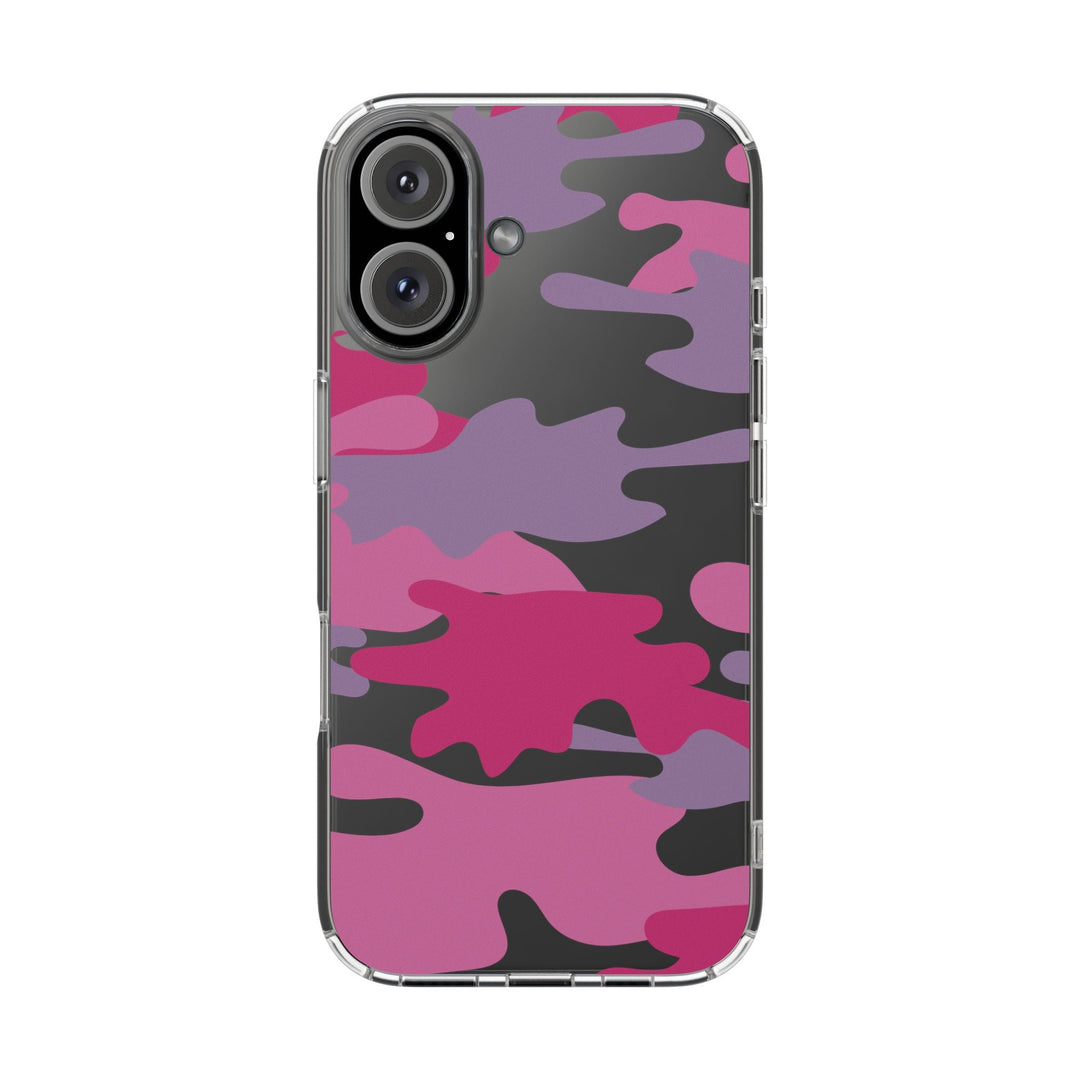Pink &amp; Purple Camo Clear Impact-Resistant Phone Cases - The Kindness Cause