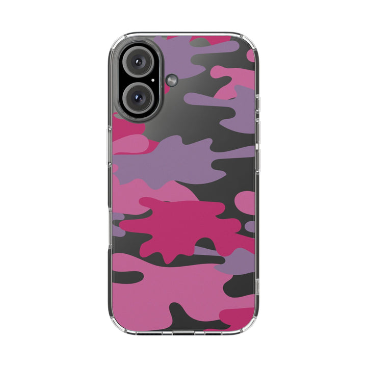 Pink &amp; Purple Camo Clear Impact-Resistant Phone Cases - The Kindness Cause