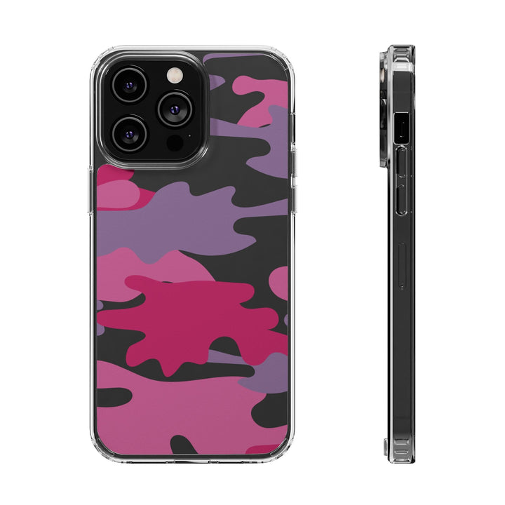 Pink &amp; Purple Camo Clear Impact-Resistant Phone Cases - The Kindness Cause