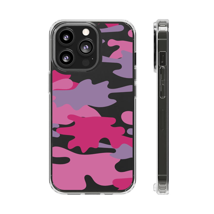 Pink &amp; Purple Camo Clear Impact-Resistant Phone Cases - The Kindness Cause