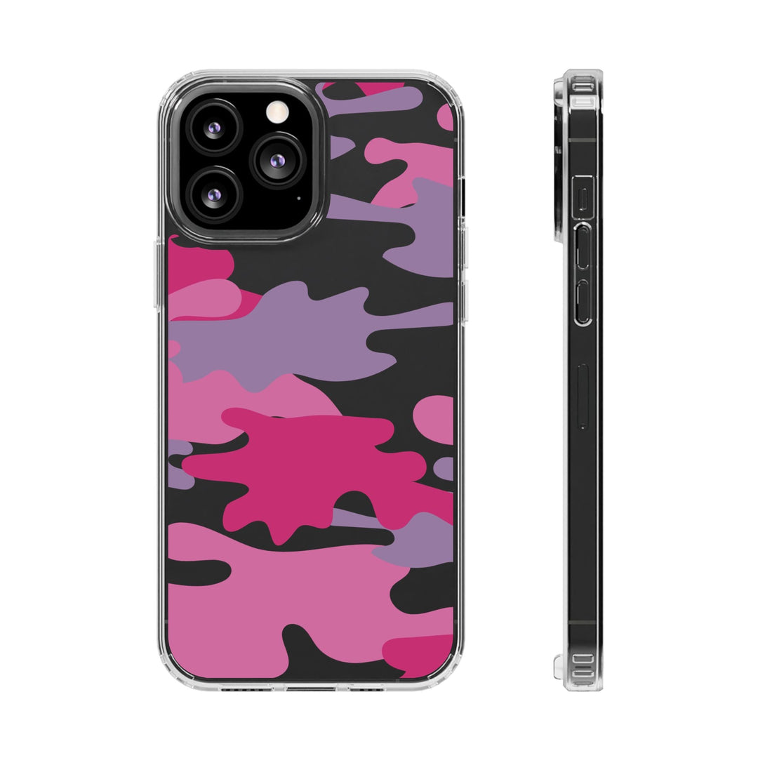 Pink &amp; Purple Camo Clear Impact-Resistant Phone Cases - The Kindness Cause