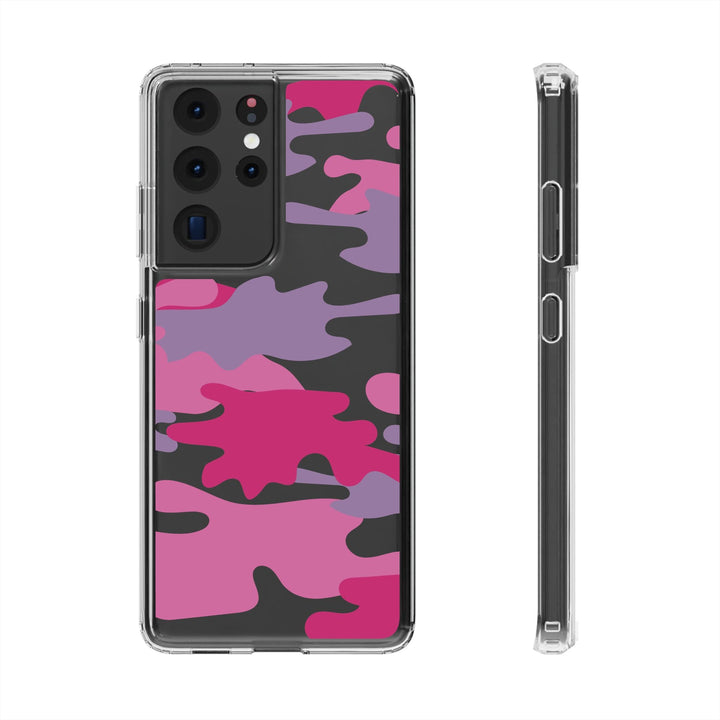 Pink &amp; Purple Camo Clear Impact-Resistant Phone Cases - The Kindness Cause