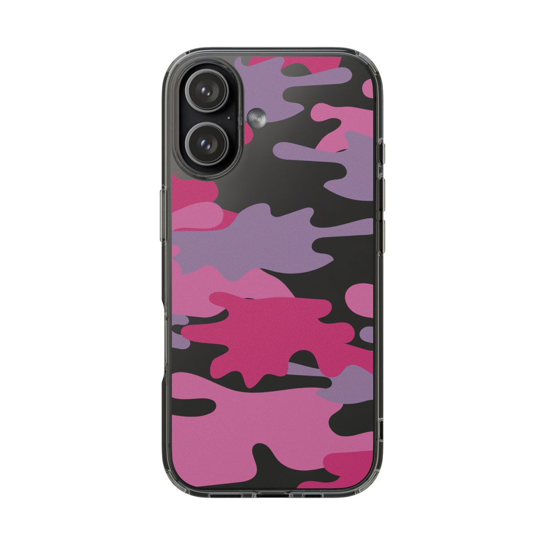 Pink &amp; Purple Camo Clear Impact-Resistant Phone Cases - The Kindness Cause